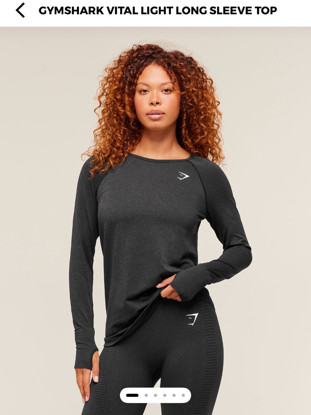 NWOT Gymshark Vital Seamless Light Long Sleeve Top